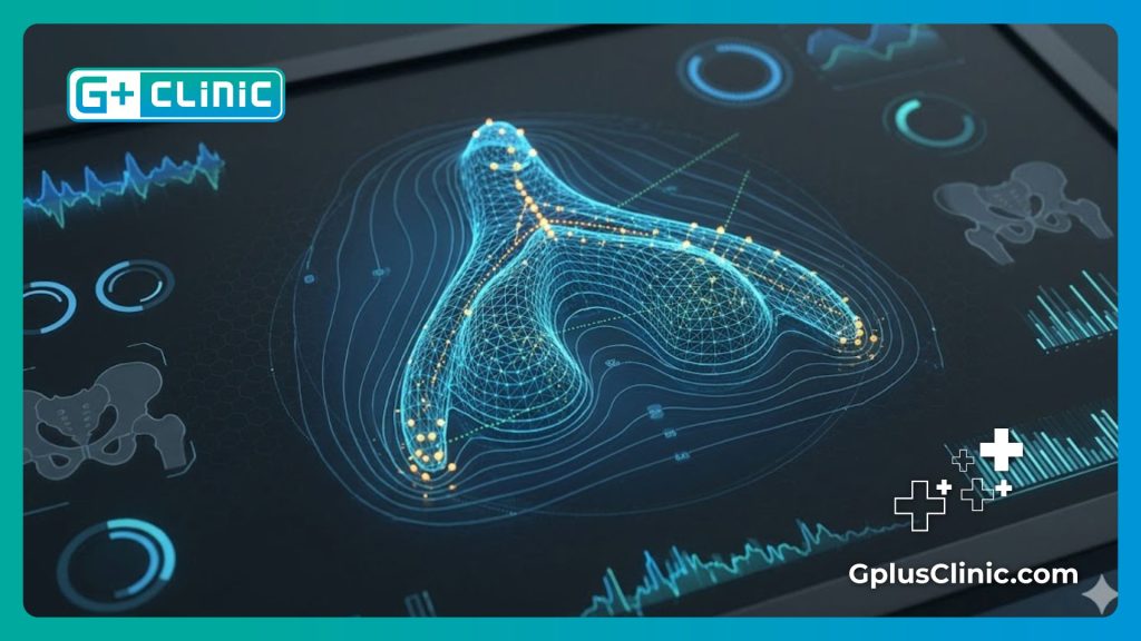 Escaneo médico digital avanzado para cirugía estética íntima.