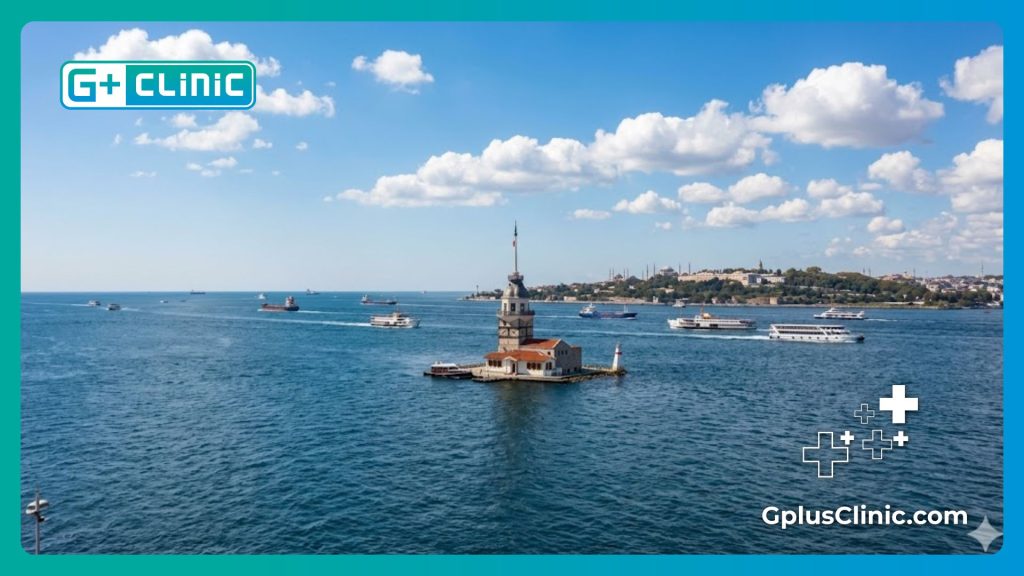 Médico dando la bienvenida en Estambul para turismo de salud.