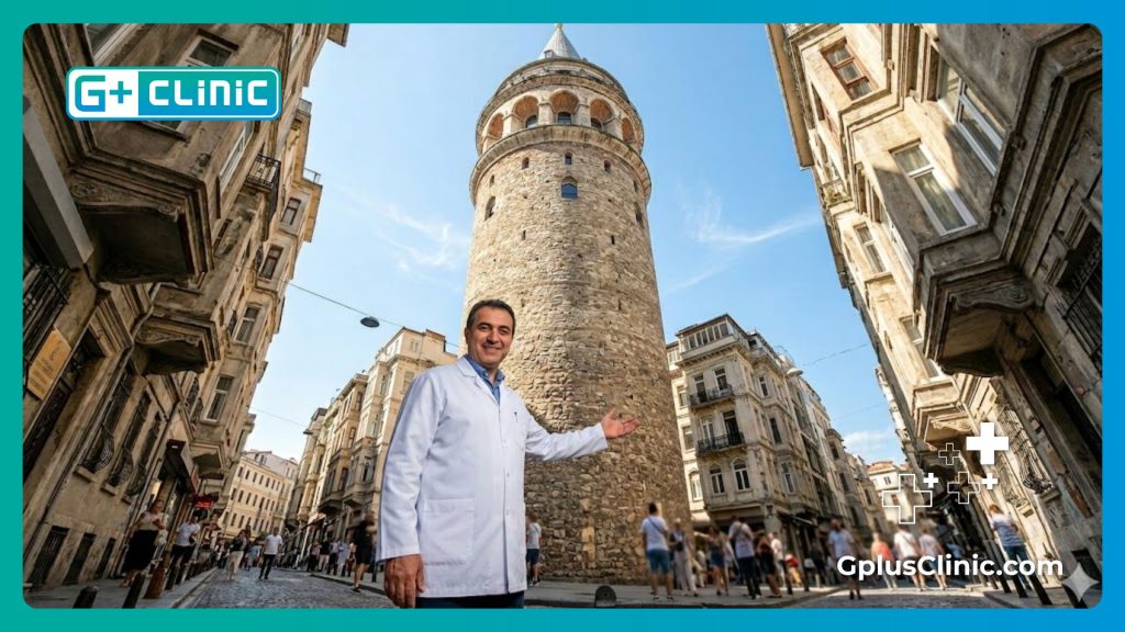 Doctor dando la bienvenida a los pacientes a Estambul