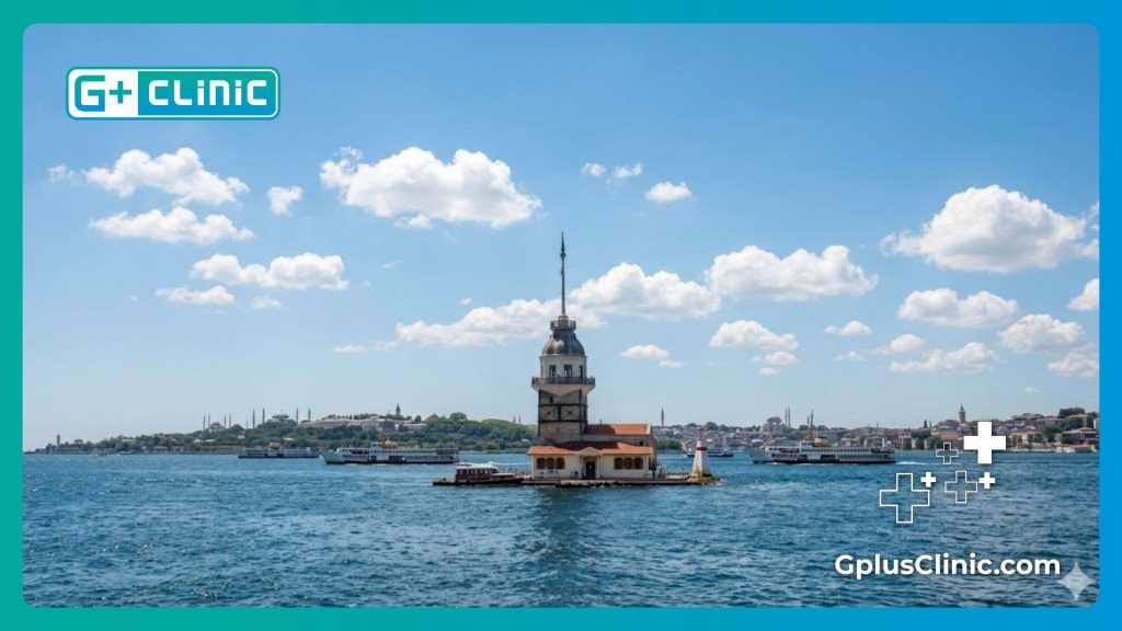 Hermosa vista de Estambul para pacientes que viajan para una FIV en Turquía.