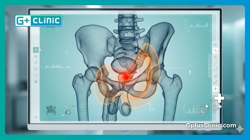 Visualización digital de la anatomía masculina mostrando precisión quirúrgica