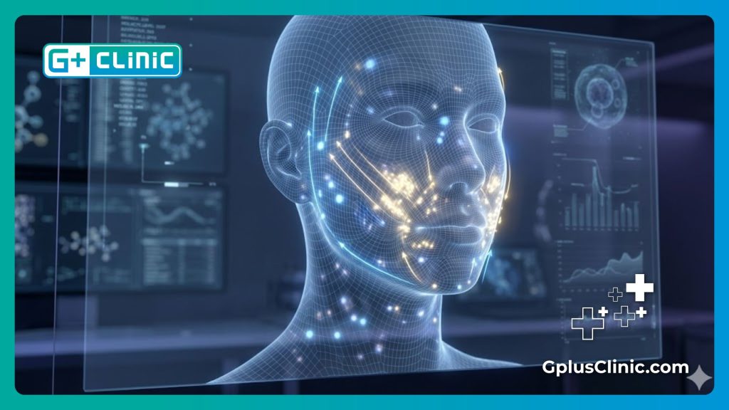 عرض رقمي ثلاثي الأبعاد يوضح تجديد الأنسجة واستعادة الحجم في المنطقة الحساسة
