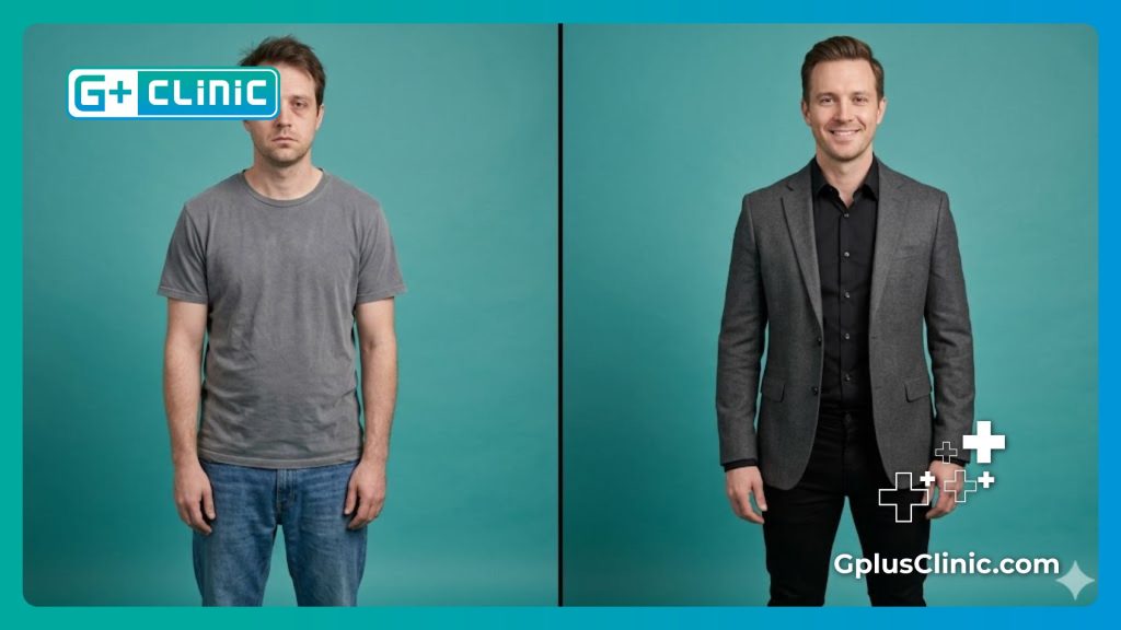 Escaneo digital que muestra el antes y el después con resultados perfectos