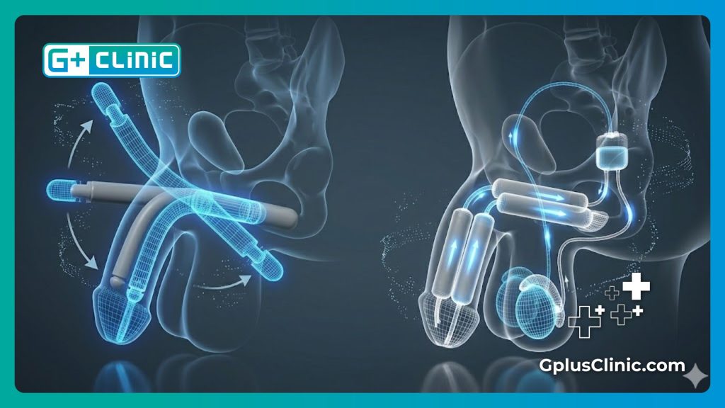 Modèle numérique 3D scientifique montrant la mécanique détaillée des implants
