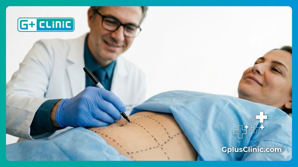 Perfect flawless result of the precise weight loss procedure