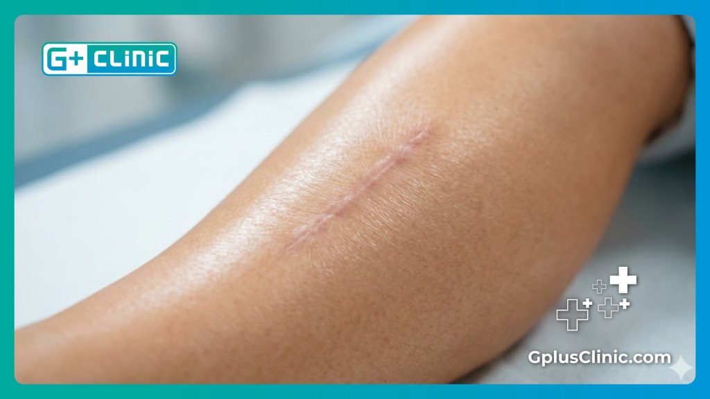 Flawless and successful healing outcome of the bone debridement procedure.