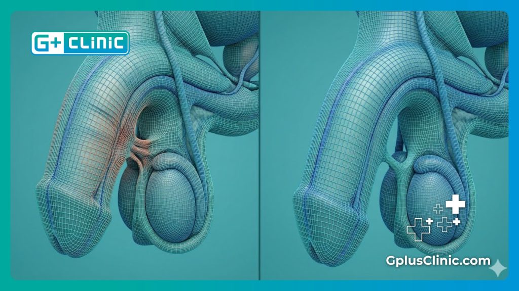 Escaneo digital de la anatomía masculina enfocándose en la zona quirúrgica