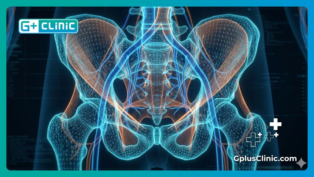 High-tech digital 3D mesh scan of the pelvic area for surgical precision
