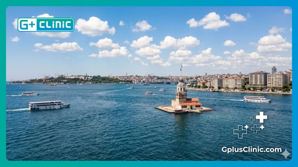 The iconic Maiden's Tower in the Bosphorus, Istanbul, a premium destination for medical tourists