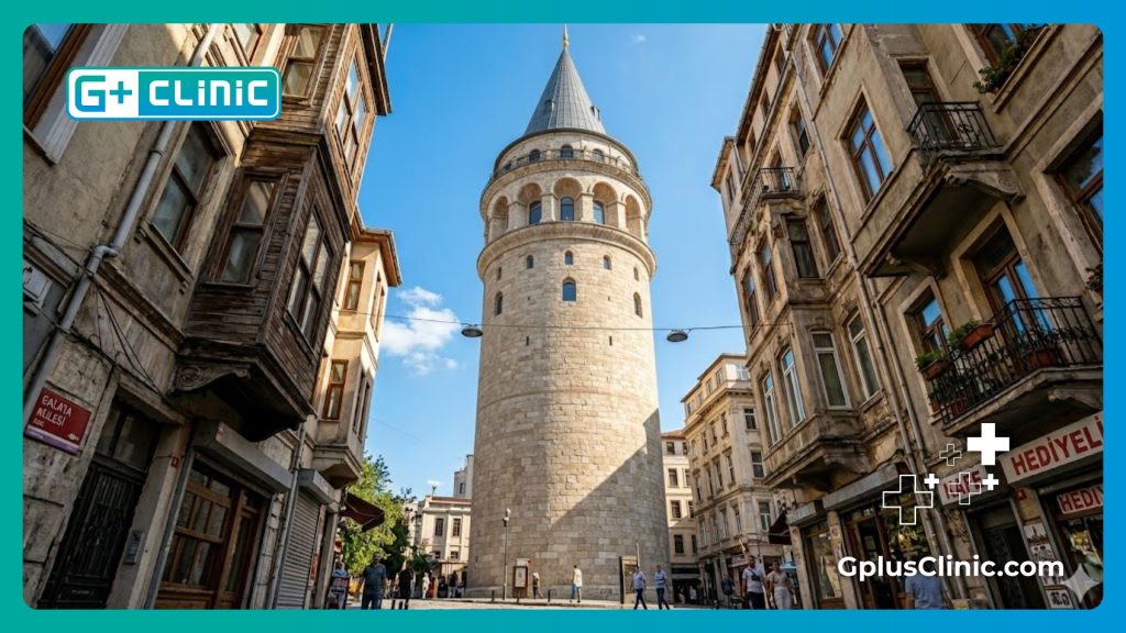 : La famosa Torre de Gálata en Estambul, destacando el turismo médico en la ciudad.
