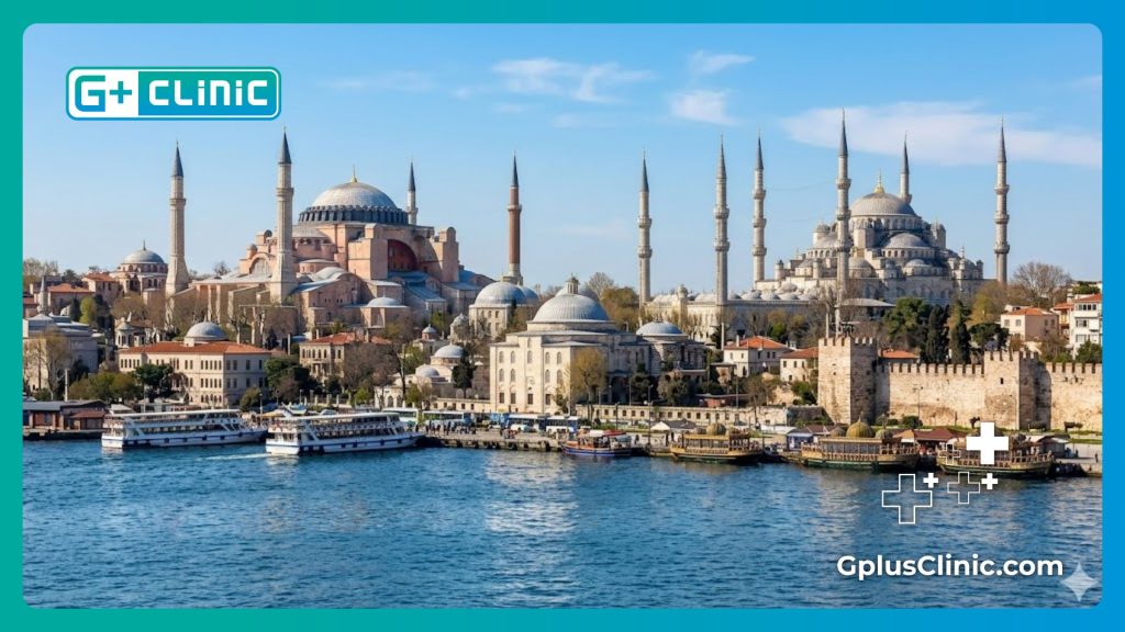 Vue panoramique des monuments historiques d'Istanbul pour le tourisme médical.
