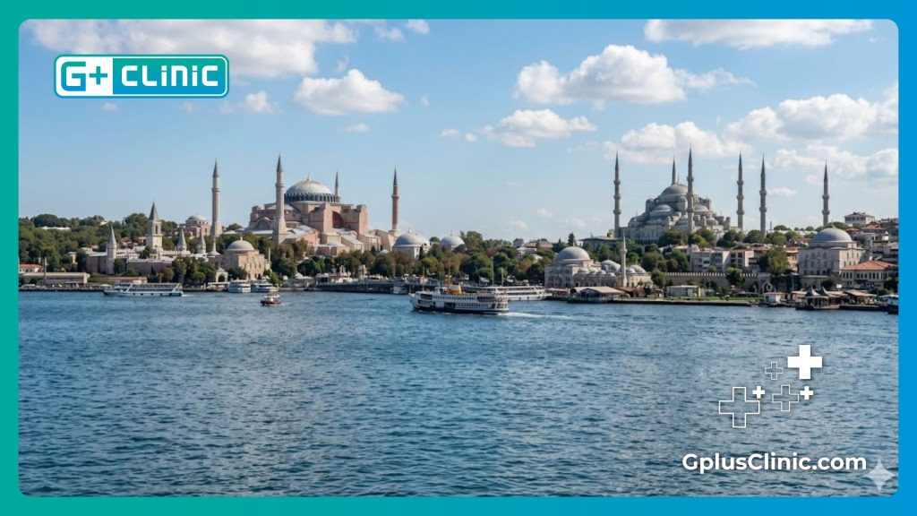 Beautiful Istanbul skyline welcoming international patients for aesthetic procedures.