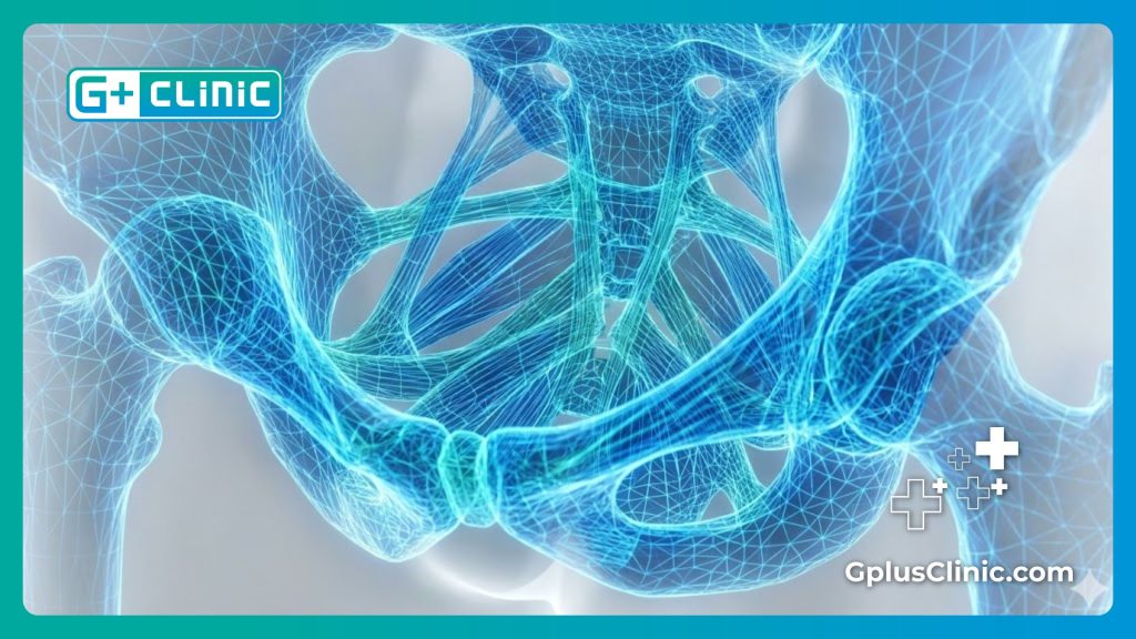 Escaneo digital detallado de la anatomía de soporte pélvico