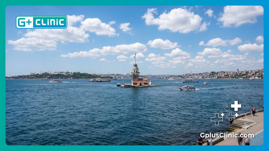 Beautiful view of the Maiden's Tower in Istanbul representing medical tourism