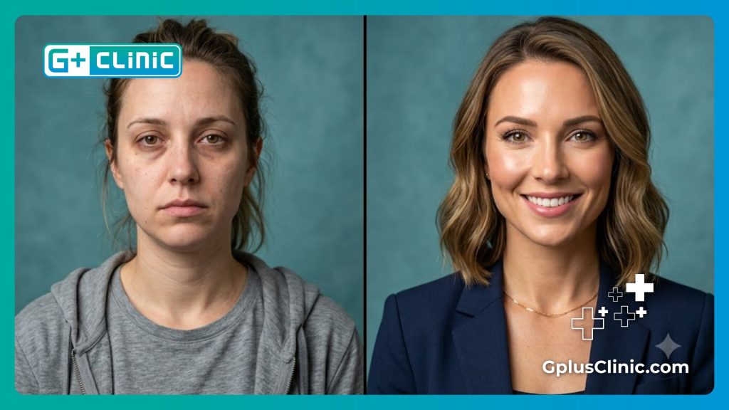 Analyse comparative avant et après le remodelage facial parfait