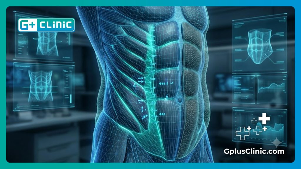 Escaneo digital avanzado y preciso de la anatomía de la zona abdominal