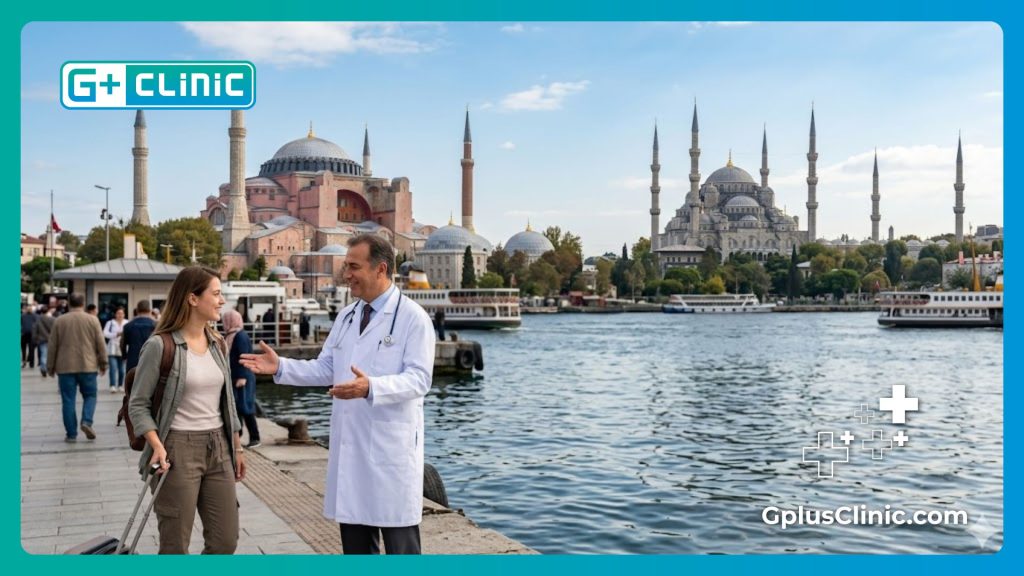 Médecin accueillant chaleureusement la patiente à Istanbul
