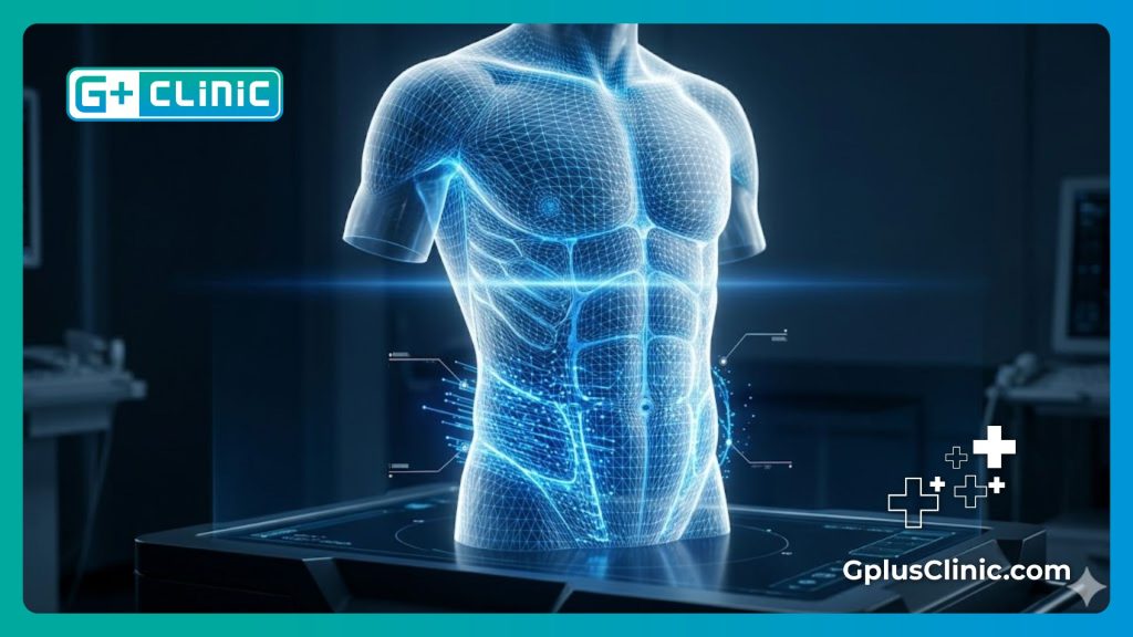 Escaneo digital 3D de alta tecnología de la anatomía del pecho
