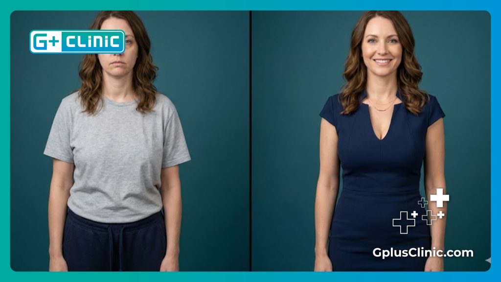 Split screen comparison showing the before and after transformation