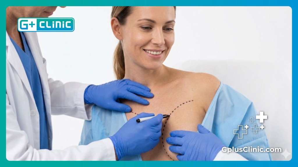Close-up of a surgeon making precise surgical markings for optimal outcomes