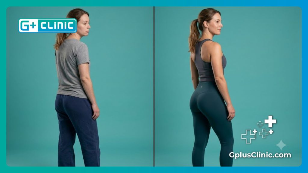 High-tech digital mesh visualization showing the precise anatomy for gluteal augmentation.