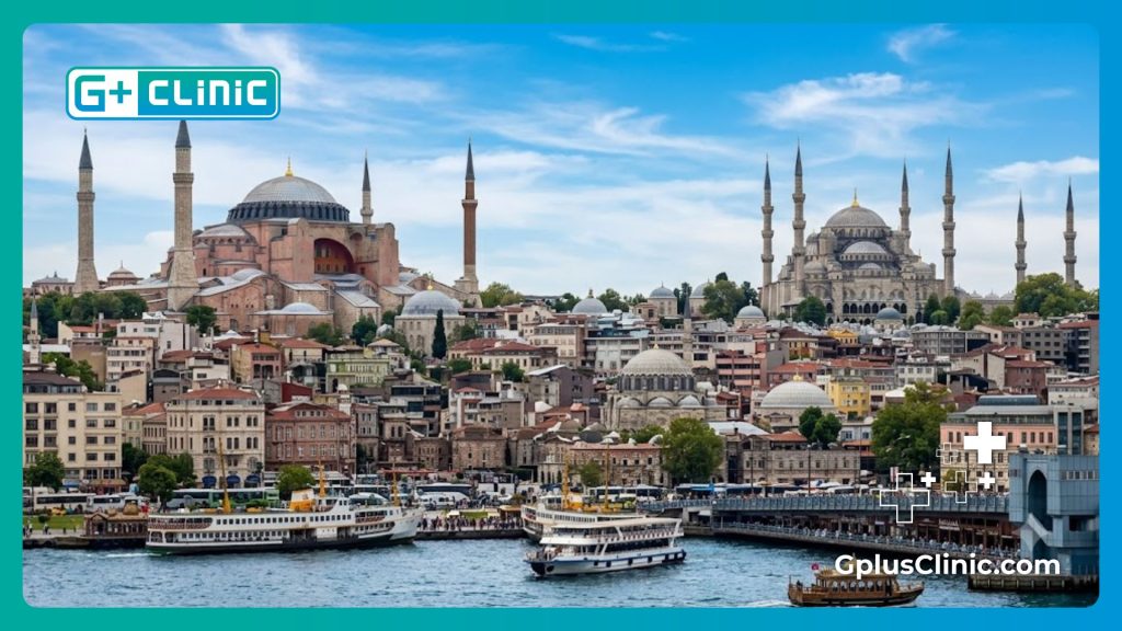 Breathtaking view of Istanbul mosques highlighting medical tourism