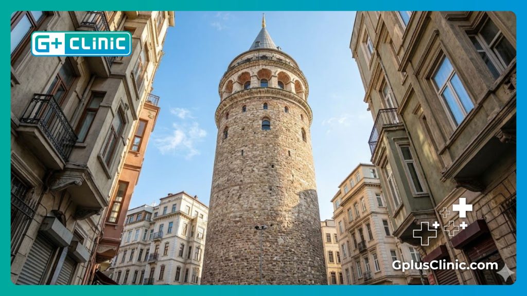 : La majestuosa Torre Galata en la ciudad turística de Estambul