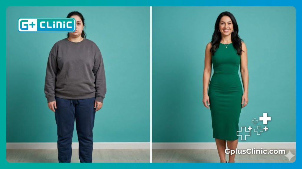 Digital analysis and dramatic before and after transformation of bariatric surgery.