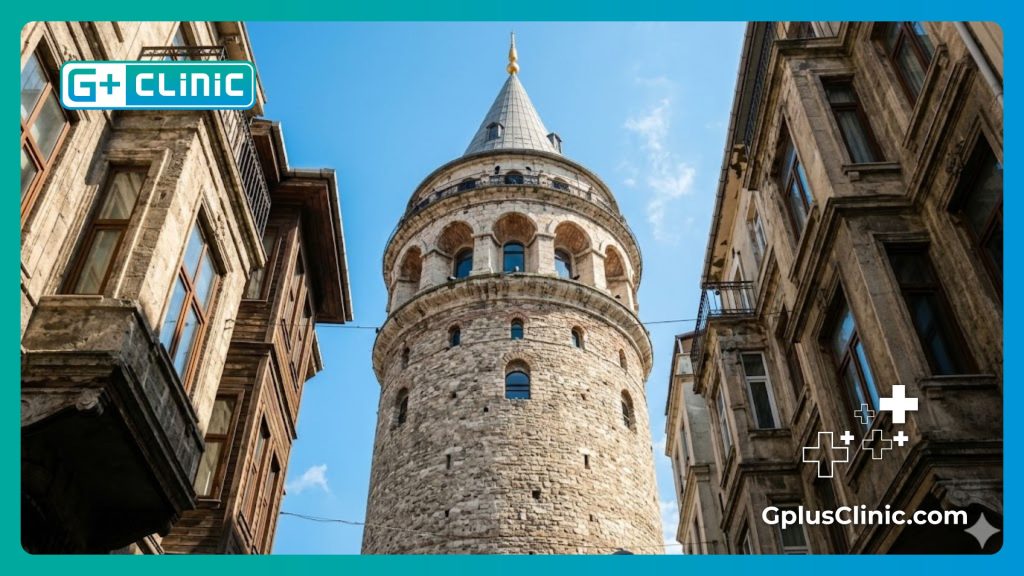 Authentic view of Galata Tower in Istanbul representing medical tourism