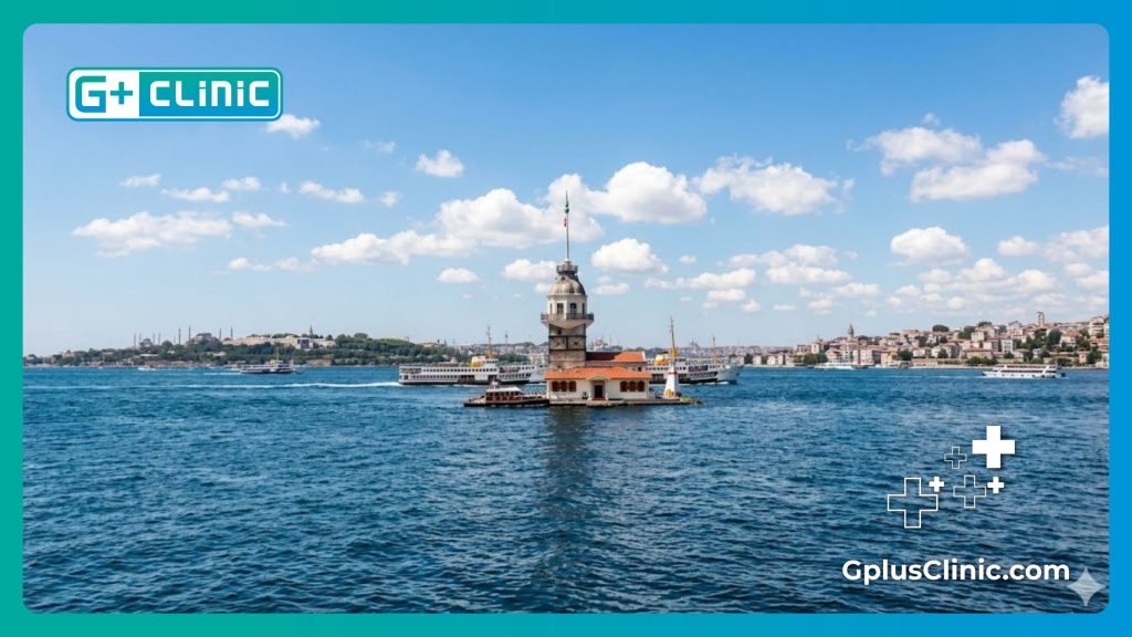 Maiden's Tower on the Bosphorus Strait in Istanbul
