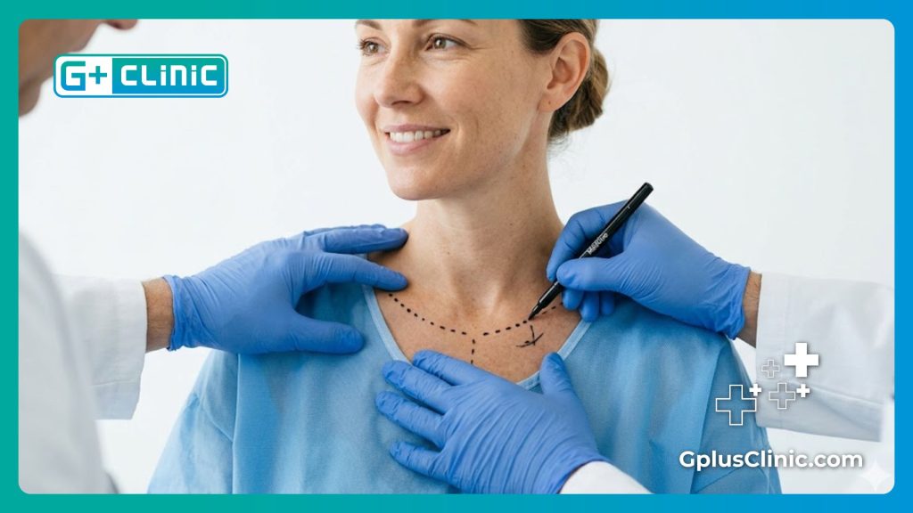 Split screen showcasing improved posture and silhouette after a safe procedure