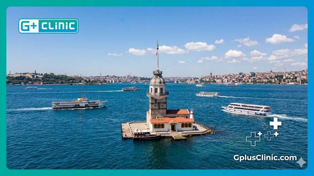 Professional medical travel view of the Bosphorus in Istanbul