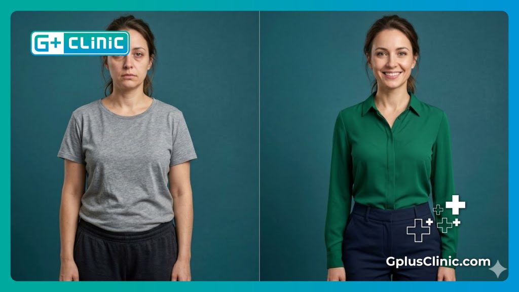 Visualisation d'un écran partagé montrant les résultats de la correction des contours de la silhouette.