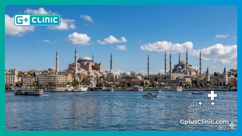 Paisaje de Estambul representando un destino médico de primera clase