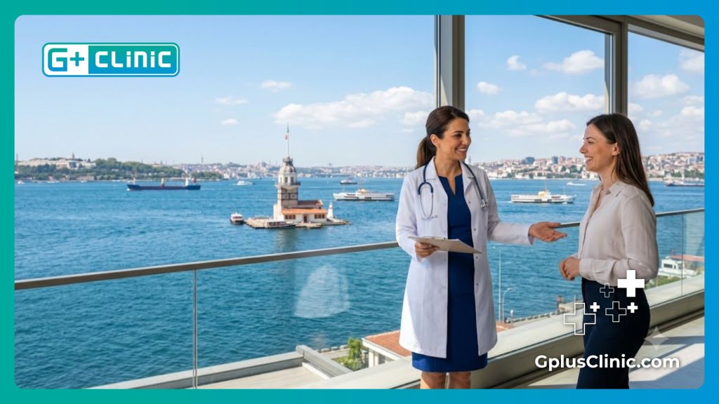 Friendly doctor welcoming a patient to Istanbul for a medical procedure