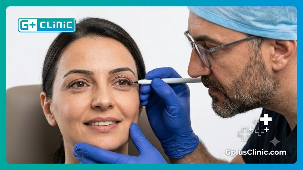 Detailed close-up focusing on the flawless and clear outcome of a successful vision restoration procedure.