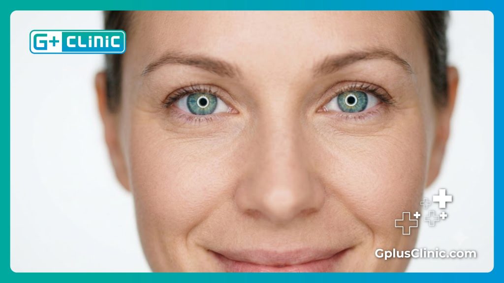 Cinematic shot showing perfect and clear vision results after an eye procedure