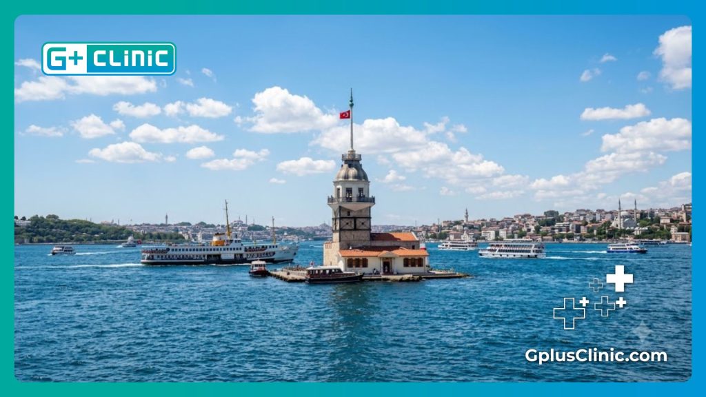 The Bosphorus and Maiden's Tower in beautiful Istanbul