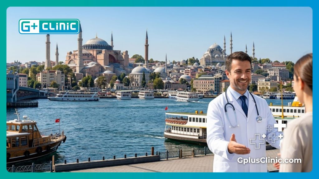 Médecin accueillant chaleureusement les patients à Istanbul.