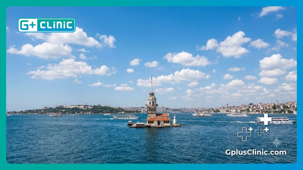 Imagen de bienvenida a Turquía con vistas al icónico Bósforo para pacientes internacionales.