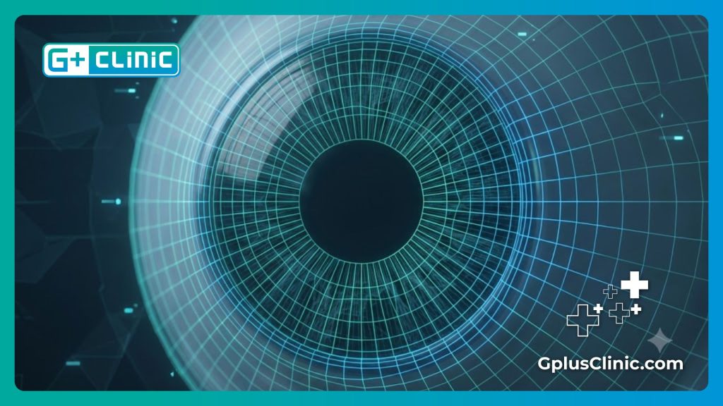 Escaneo digital tridimensional enfocado en la anatomía del ojo para una cirugía láser personalizada.