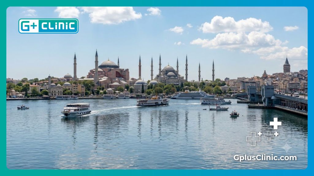 Beautiful panoramic view of Istanbul skyline during the day