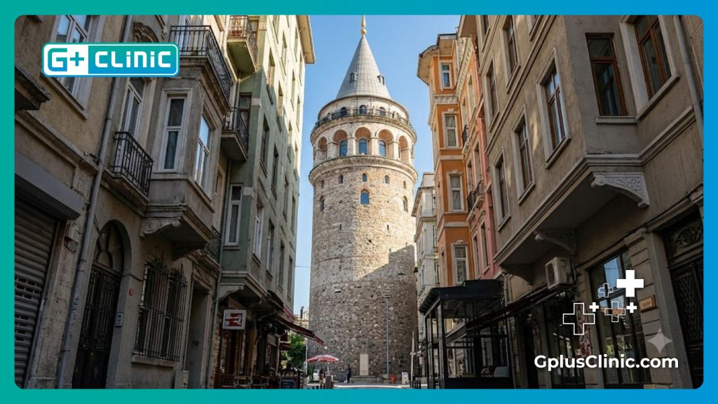 La emblemática Torre Galata en Estambul dando la bienvenida a los pacientes