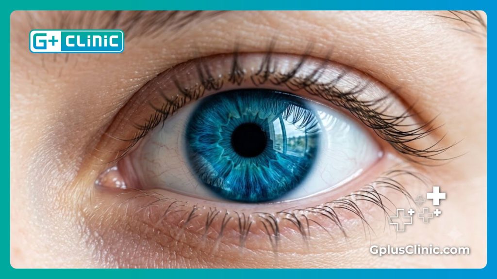 Résultat esthétique parfait d'un changement de couleur des yeux