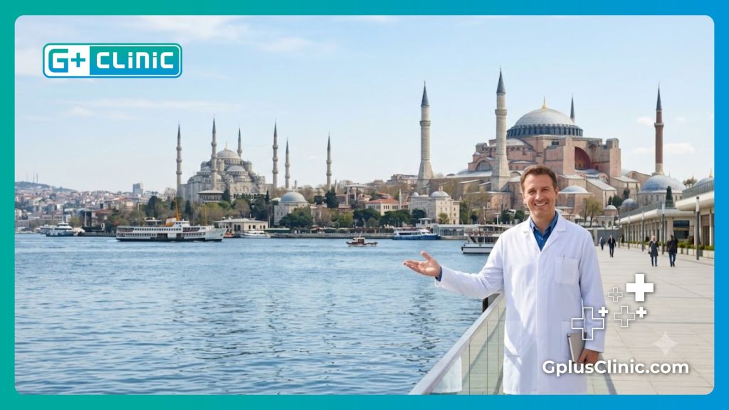 Médecin vous accueillant à Istanbul pour les Résultats de la chirurgie de changement de couleur des yeux