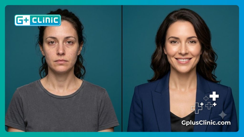 Comparación digital detallada de la anatomía facial antes y después