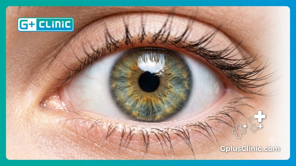Résultat parfait et naturel d'un changement de couleur des yeux.