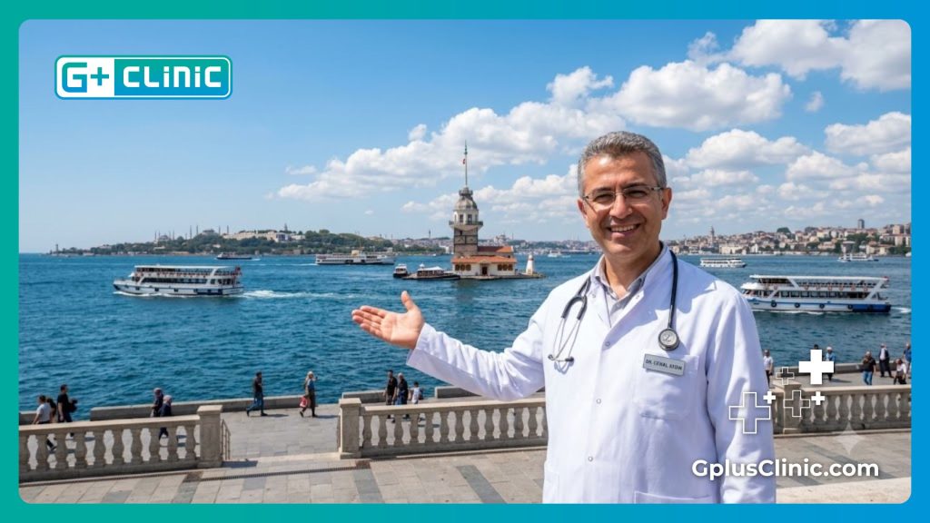 Médico dando la bienvenida a pacientes en Estambul