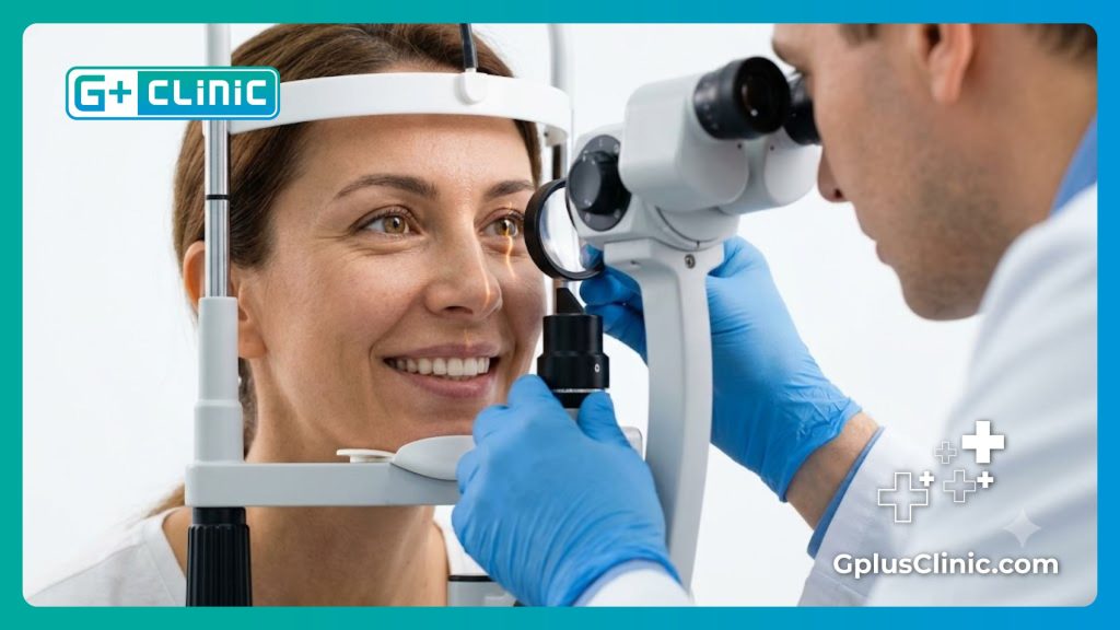 Flawless bright eye color result after successful procedure