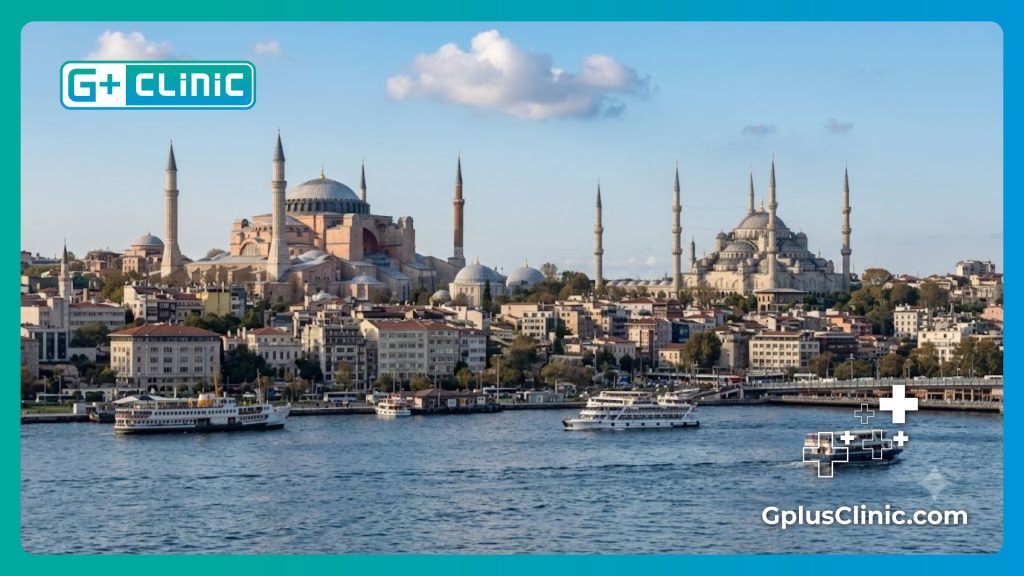 Hermosa vista arquitectónica del Cuerno de Oro y las mezquitas históricas de Estambul